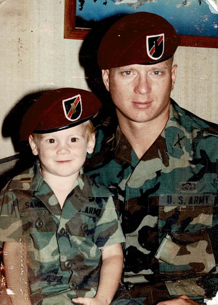 Dad and 3 year old Sam